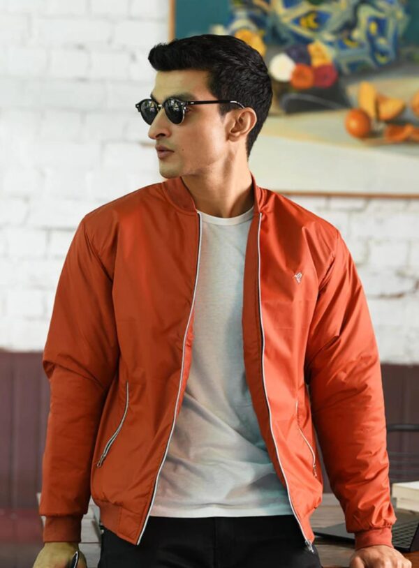 SUN ORANGE BOMBER JACKET - Image 2