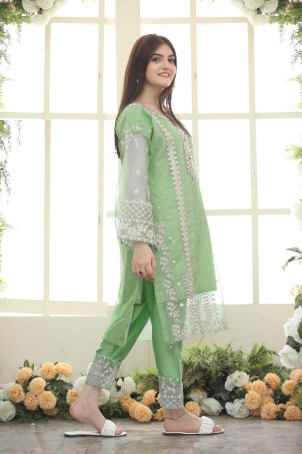 Girls Fancy Organaza 3pc Suit - Image 3