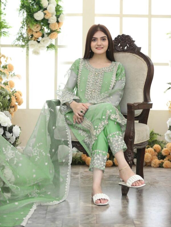 Girls Fancy Organaza 3pc Suit - Image 4