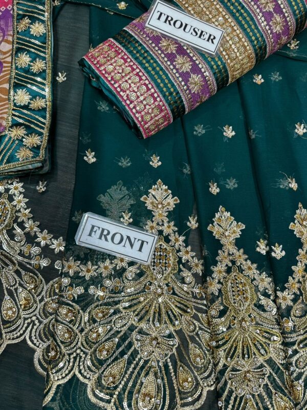 GIRLS CHIFFION EMBRODIRED SUIT - Image 9