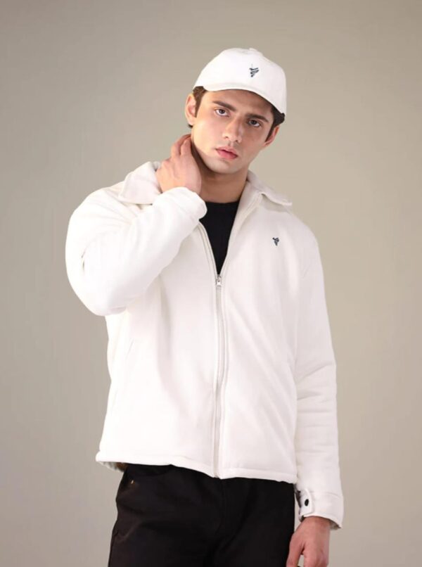 CREAM SUEDE FLIGHT JACKET - Image 5