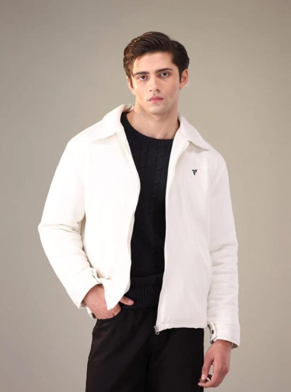 CREAM SUEDE FLIGHT JACKET - Image 6