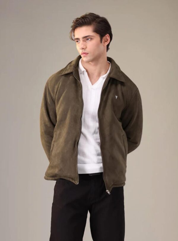 CREAM SUEDE FLIGHT JACKET - Image 13