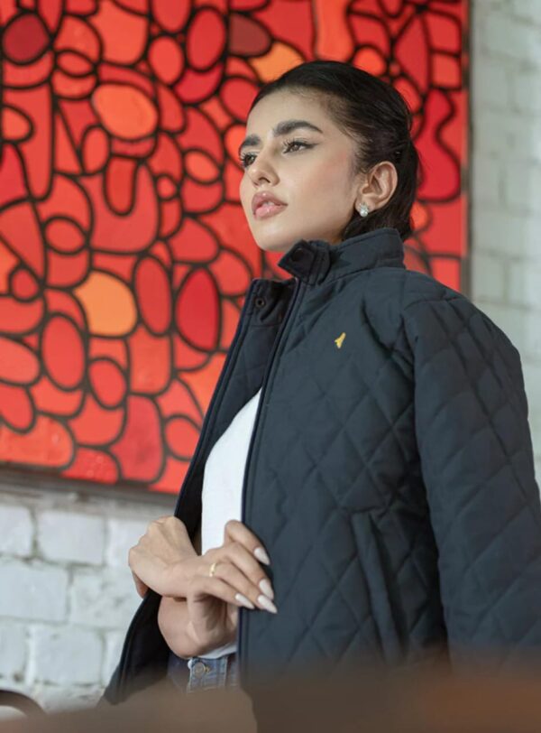 NAVY QUILTED JACKET (WOMEN) - Image 2