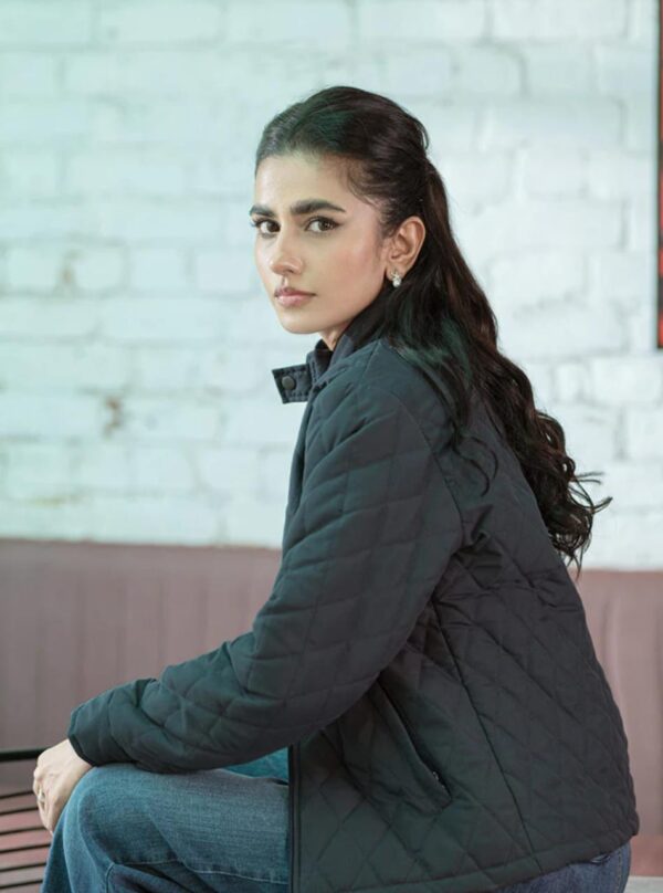 NAVY QUILTED JACKET (WOMEN) - Image 4